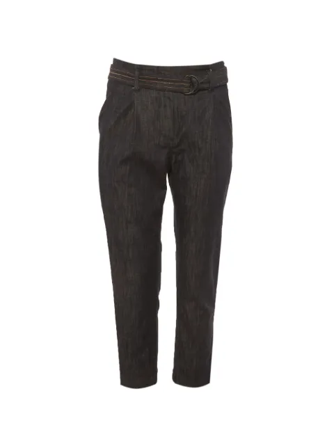 Brunello Cucinelli Vintage straight-fit chambray trousers Blue 1313425