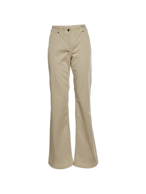 Burberry Pre-Owned gabardine straight-fit trousers Neutrals 1319136