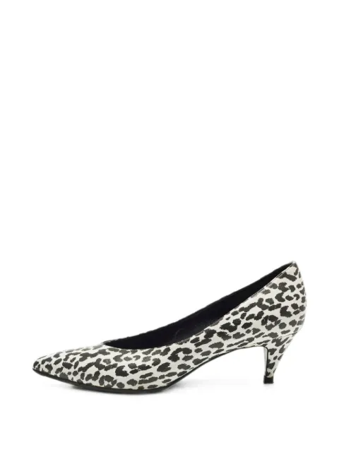 Saint Laurent Pre-Owned animal-print heeled pumps White 1303831