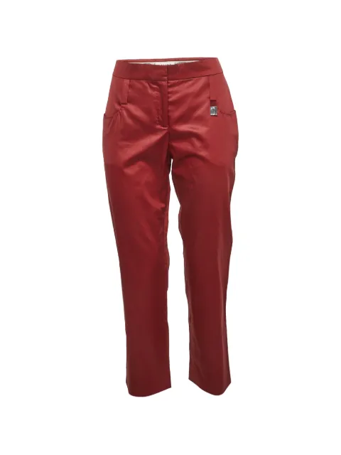 Celine Pre-Owned straight-fit poplin trousers Red 1302022