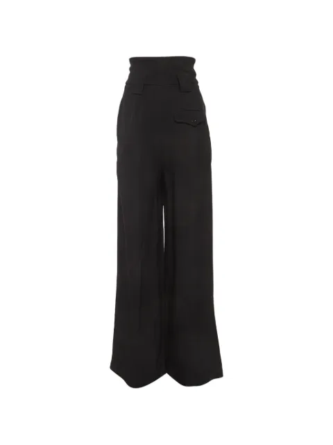 Fendi Pre-Owned crepe wide-leg trousers Black 1289936