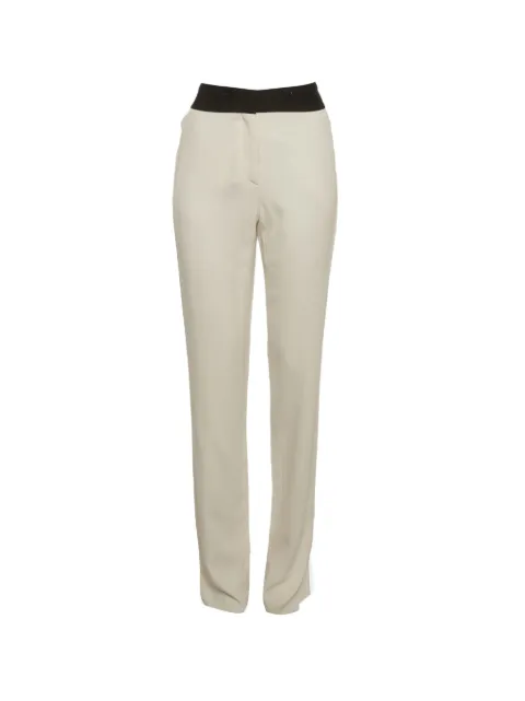 Etro Pre-Owned crepe trousers White 1309345