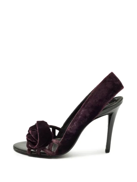 Roger Vivier Vintage bow open-toe pumps Purple 1288928