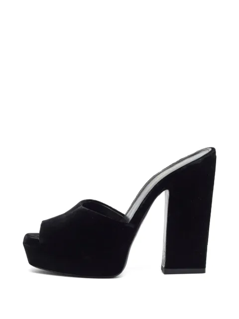 Saint Laurent Pre-Owned Debbie platform sandals Black 1360046