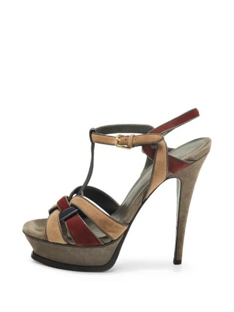 Saint Laurent Pre-Owned Tribute platform sandals Neutrals 1322994