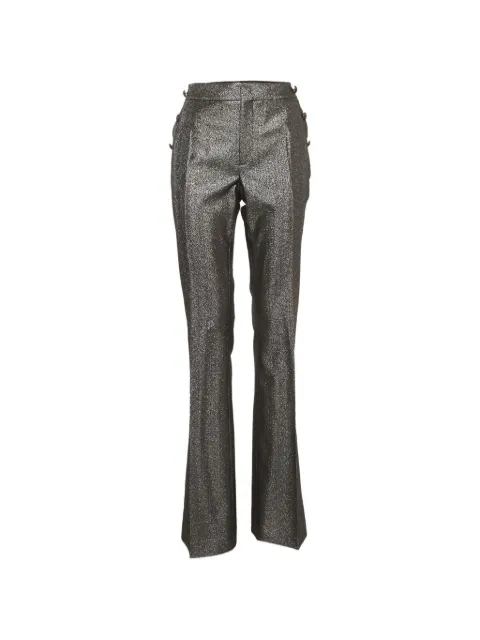 Just Cavalli Vintage lurex button-detail trousers Grey 1300916
