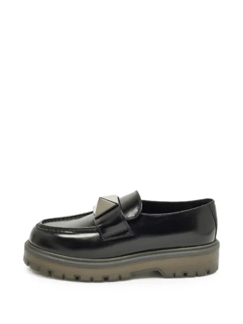Valentino Garavani Pre-Owned Rockstud leather loafers Black 1302017