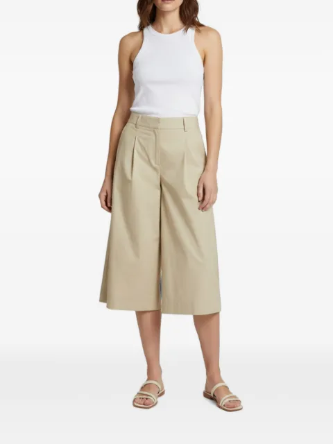 Theory pleated wide-leg culottes Neutrals 1341217