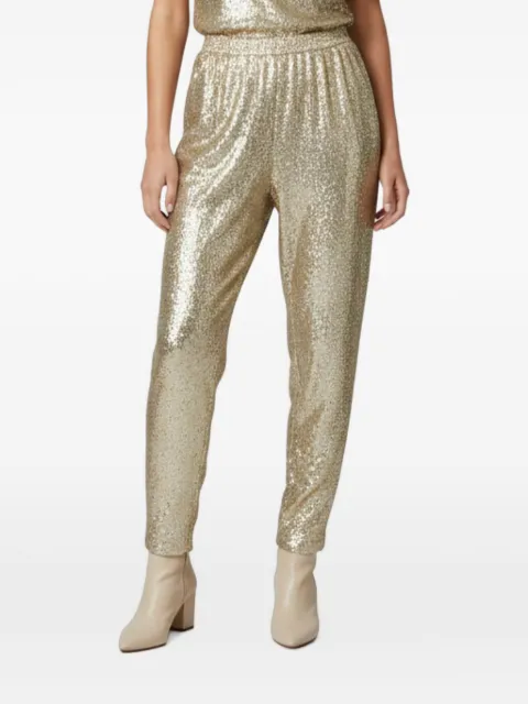Stella McCartney Pre-Owned Lurex high-waisted trousers Gold 1346800