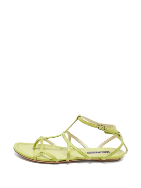 Ralph Lauren Vintage T-strappy thong sandals Green 1355169