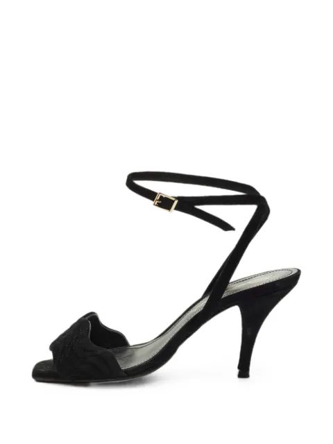 Santoni wavy-strap sandals Black 1331331