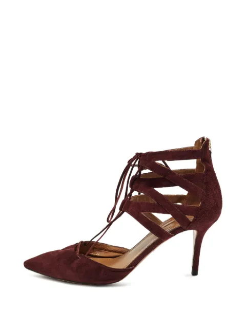 Aquazzura Belgravia lace-up pumps Red 1262316