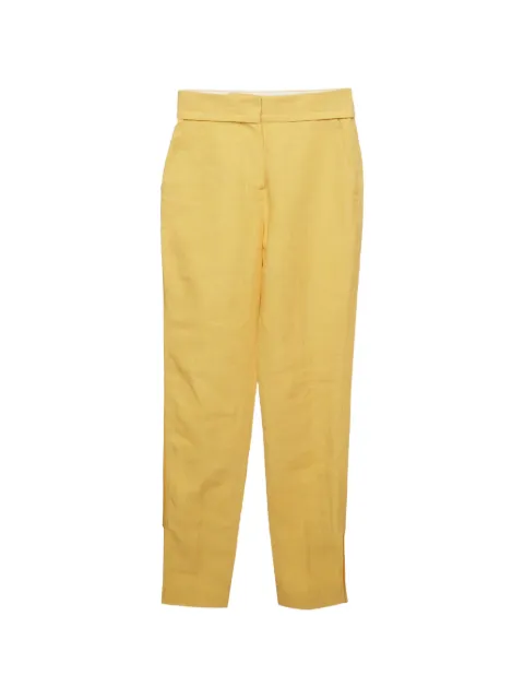 Jacquemus Pre-Owned Le Raphia high-waisted trousers Yellow 1333797