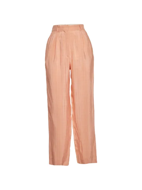 SANDRO striped pleated-design trousers Pink 1329825