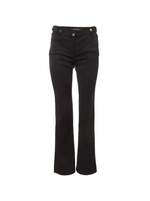 Roberto Cavalli Vintage medallion-button trousers Black 1316487