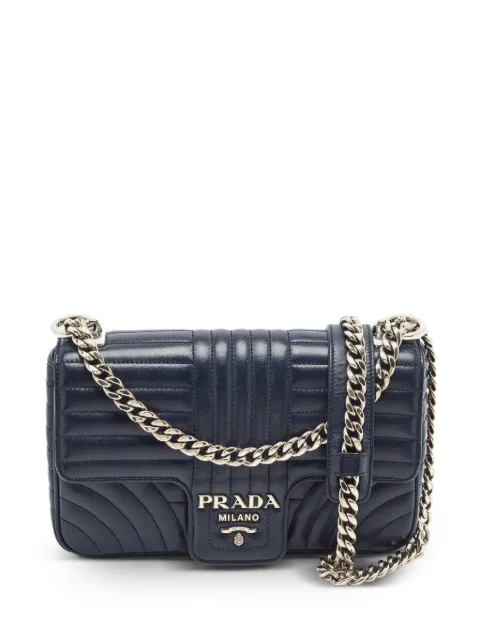 Prada Pre-Owned medium Diagramme cross-body bag Blue 1348196
