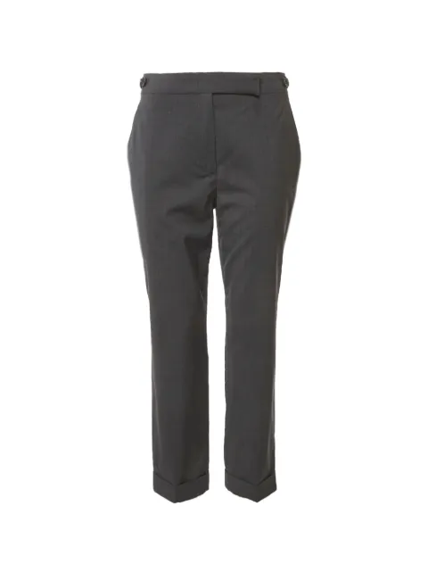 Prada Pre-Owned button-tab straight-fit trousers Grey 1320609