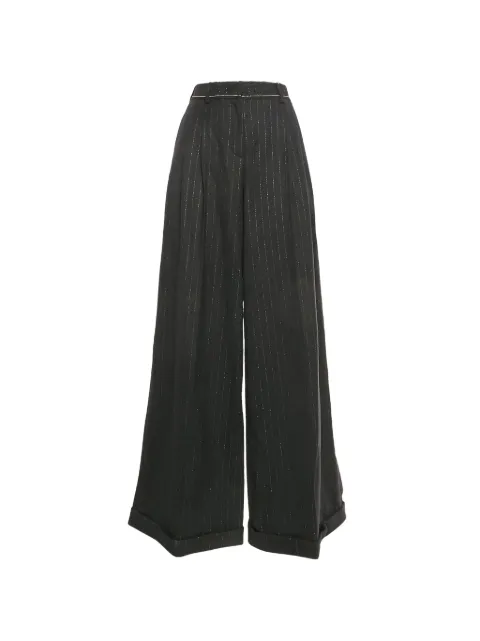 Roberto Cavalli Vintage pinstriped wide-leg trousers Black 1324798