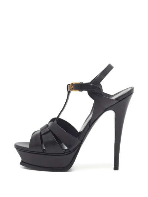 Saint Laurent Pre-Owned Tribute platform sandals Black 1330883