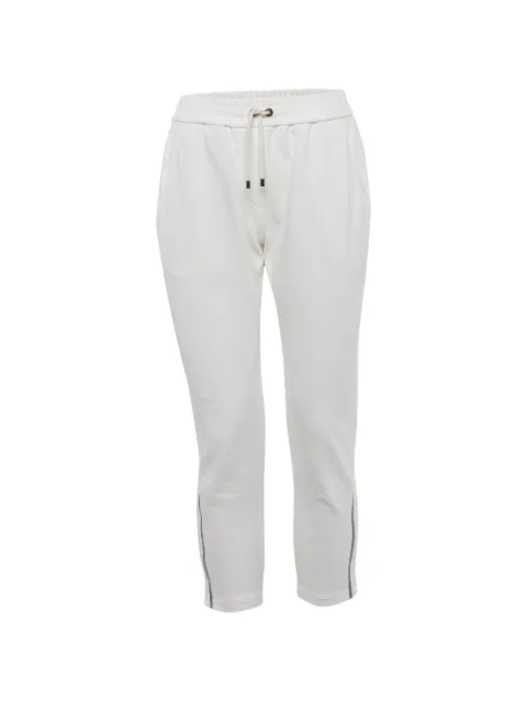 Brunello Cucinelli Vintage drawstring-waistband track pants Neutrals 1280235