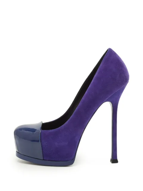 Saint Laurent Pre-Owned Tribtoo heeled pumps Blue 1290120