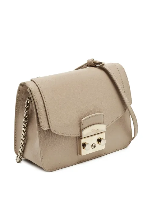 Furla small Metropolis push-lock shoulder bag Neutrals 1315097
