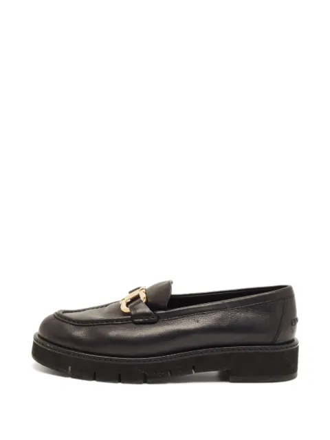 Ferragamo Pre-Owned Gancini loafers Black 1266677