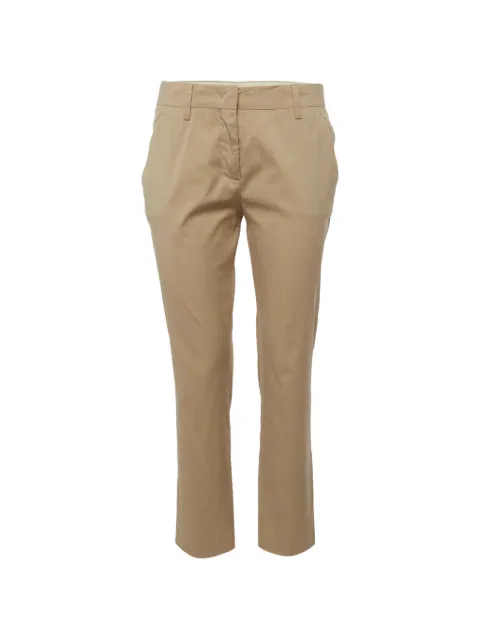 Prada Pre-Owned textured straight-fit trousers Neutrals 1312480
