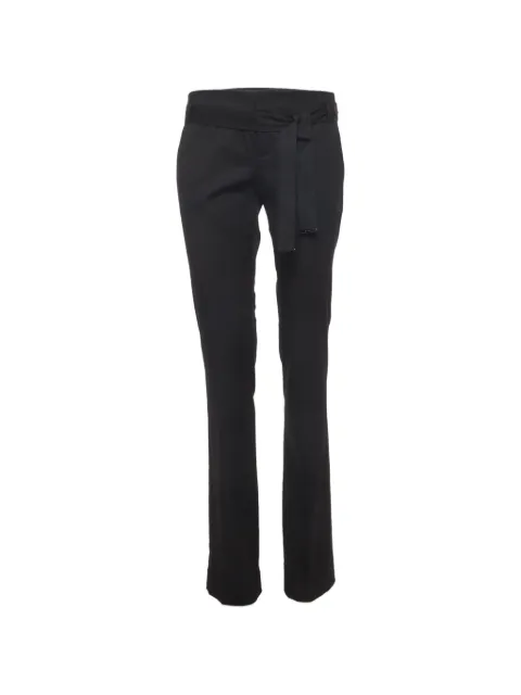 Gucci Pre-Owned belted gabardine trousers Black 1333718
