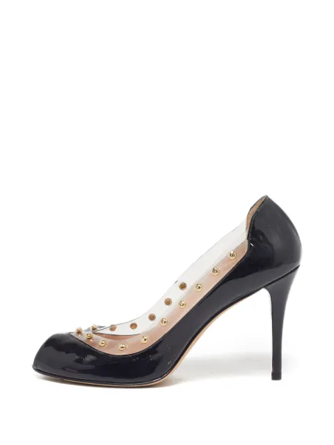 Stuart Weitzman studded peep-toe heeled pumps Black 1304779
