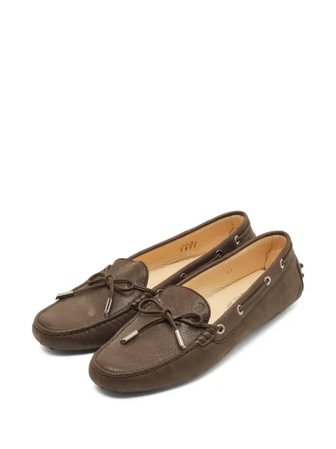 Tod's Vintage leather slip-on loafers Brown 1277572