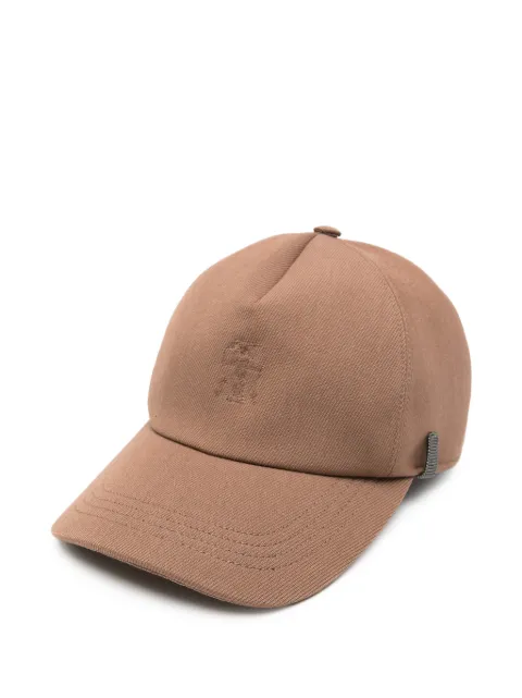 Brunello Cucinelli logo-embroidered cap Brown MCAP90230PC832