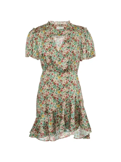 SANDRO mini floral-print ruffled dress Neutrals 1331119