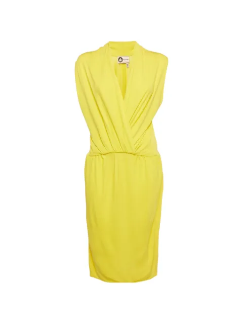 Lanvin Pre-Owned midi draped V-neck dress Yellow 1307048