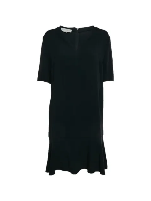 Stella McCartney Pre-Owned mini ruffle-hem shift dress Black 1316569