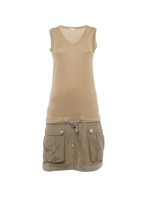 Brunello Cucinelli Vintage sleeveless knit dress Neutrals 1280345