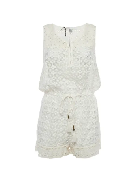 DVF Diane von Furstenberg laced playsuit White 1316343