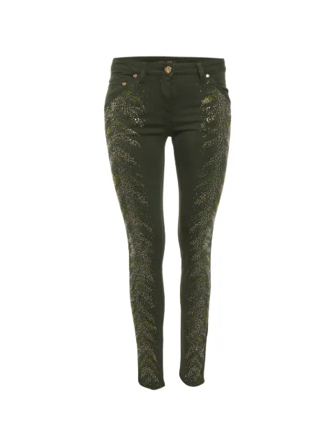 Roberto Cavalli Vintage rhinestone skinny jeans Green 1313412