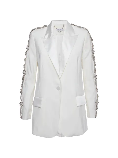 Nadine Merabi embellished sateen blazer White 1328864