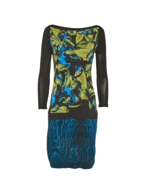 Roberto Cavalli Vintage printed jersey mini dress Black 1266993