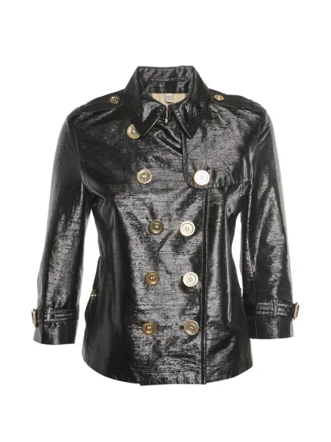 Burberry Pre-Owned metallic double-breasted jacket Black 1320571