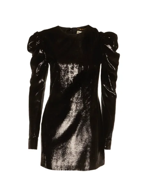Saint Laurent Pre-Owned puff-sleeve mini dress Black 1296148