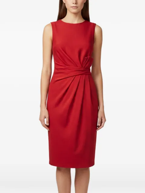 Ferragamo Pre-Owned Origami-pleated wool dress Red 1360539