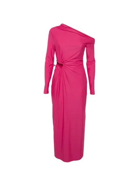Self-Portrait one-shoulder cut-out maxi dress Pink 1356572