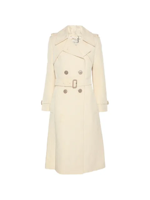 Dries Van Noten Pre-Owned jacquard belted coat Neutrals 1263036