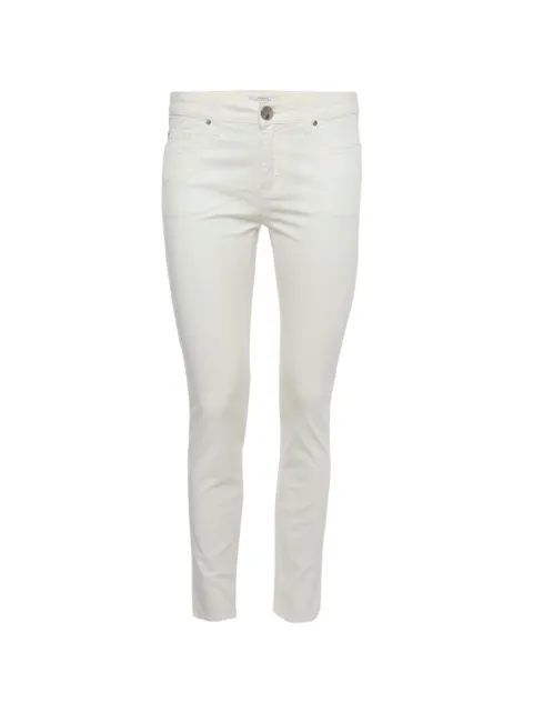 Versace Pre-Owned Medusa studded slim-fit jeans Neutrals 1328222