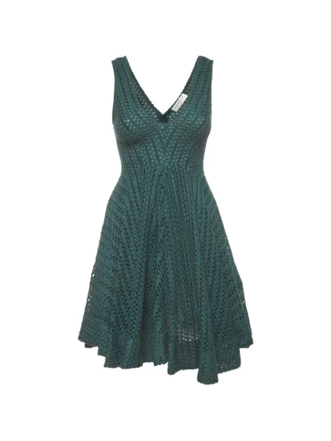 SANDRO crochet-knit midi dress Green 1360347
