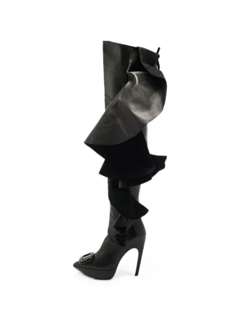 Roger Vivier Vintage Viv Choc ruffled boots Black 1263008