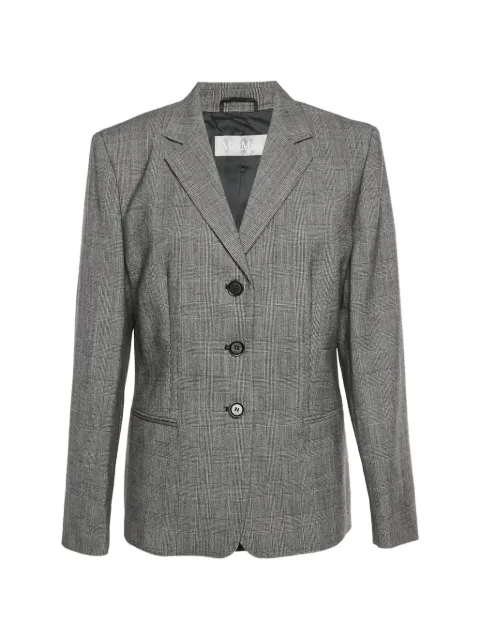 Max Mara Glen plaid single-breasted blazer Grey 1318985