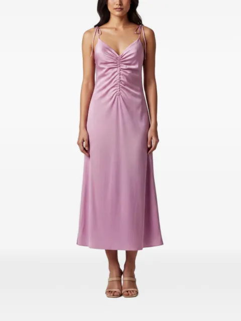 SANDRO strappy ruched-detail midi dress Purple 1341822